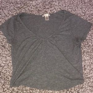 cute grey crop top